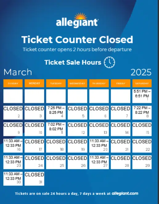 march ticket counter 2025